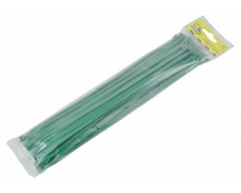 300mm x 4.8mm Green Cable Ties (50 per pack)